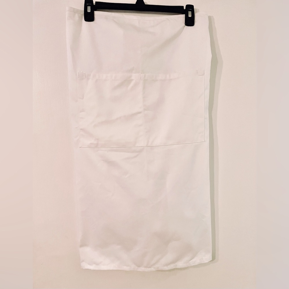 Unisex White Dickies Chef Uniform Long Apron